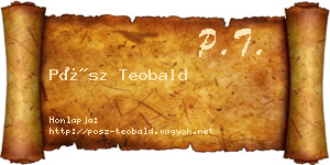 Pósz Teobald névjegykártya